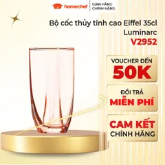 Bộ 6 cốc thủy tinh cao Luminarc Eiffel 350ml - Hàng chính hãng Pháp, phong cách sang trọng và tinh tế cho mọi bữa tiệc