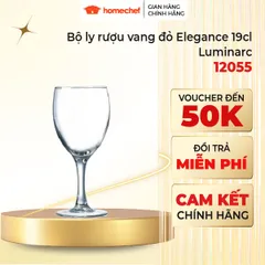 Bộ 6 Ly Vang Thủy Tinh Luminarc Elegance 190ml - Sang Trọng, Chịu Cường Lực, An Toàn Cho Sức Khỏe, Dùng Trong Máy Rửa Bát