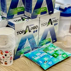 Bột bổ sung protein thực vật TOPAPRO - Đạm Non-GMO cho trẻ em và người lớn, hỗ trợ tiêu hóa và tăng cường sức khỏe, 14 gói/hộp