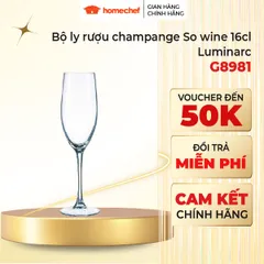 Bộ 4 Ly Rượu Champagne Luminarc So Wine World 160ml - Thủy Tinh Sang Trọng, An Toàn Cho Sức Khỏe