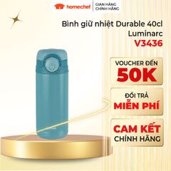 Bình Giữ Nhiệt Luminarc Durable V3436 400ml - Thép Không Gỉ Chất Lượng Cao, Giữ Nhiệt Đến 6 Giờ, Thiết Kế Độc Đáo và Di Động