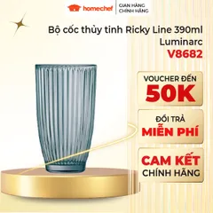 Bộ 6 cốc thủy tinh cao Luminarc Ricky 390ml V8682 - Sang trọng, an toàn, hoàn hảo cho những bữa tiệc và trang trí bàn ăn