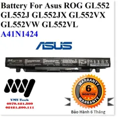 🔜 Pin Laptop Asus GL552 A41N1424 ZX50 ZX50J ZX50JX GL552J GL552V