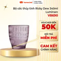 Bộ 6 cốc thủy tinh Luminarc Ricky Dew 340ml - Thiết kế sang trọng, an toàn cho sức khỏe, hoàn hảo cho uống nước và trái cây