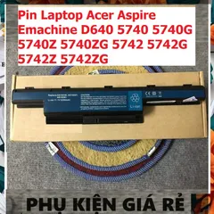 Pin Laptop Acer TravelMate 5740/5742 - Pin 6 Cell Chính Hãng, Màu Đen, Đảm Bảo Chất Lượng, Bảo Hành 100%