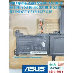 Pin Laptop Chính Hãng Asus S510U S510UQ S510UA S510UR S510UF - Pin 42w B31N1637 C31N1637 Đen, Bảo Hành Đổi Mới 100%