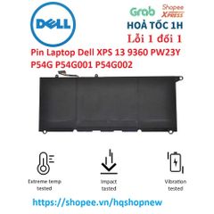 Pin Laptop Dell XPS 13 9360 PW23Y 60W - Phụ Kiện Chính Hãng, Pin Zin P54G001 P54G002, Thời Gian Sử Dụng Lâu, Khả Năng Tiết Kiệm Pin Tối Đa