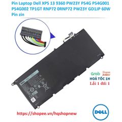 Pin Laptop Dell XPS 13 9360 PW23Y 60W - Phụ Kiện Chính Hãng, Pin Zin P54G001 P54G002, Thời Gian Sử Dụng Lâu, Khả Năng Tiết Kiệm Pin Tối Đa