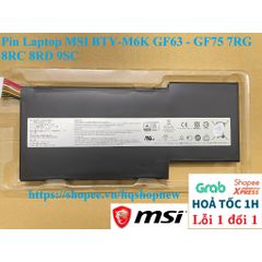 Pin Laptop Chính Hãng MSI BTY-M6K cho GF63, GF75 7RG, 8RC, 8RD, 9SC - Dung lượng 4500mAh, Bảo hành 6 tháng