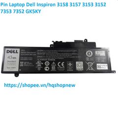 Pin Laptop Dell Inspiron GK5KY - Pin Zin 42W cho các mẫu 3158, 3157, 3153, 3152, 7353, 7352 - Phụ Kiện Chất Lượng Cao