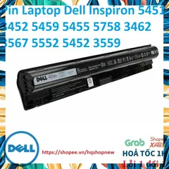 [Pin zin] Pin Laptop Dell Inspiron 5451 3452 5459 5455 5758 3462 3567 5552 5452 3559 M5y1k 40W PHỤ KIỆN LAPTOP
