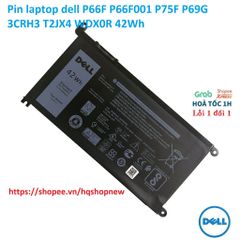 Pin Laptop Dell P66F P66F001 P75F P69G 3CRH3 T2JX4 WDX0R 42Wh Chính Hãng - Phụ Kiện Laptop Bền Bỉ, Hiệu Suất Cao