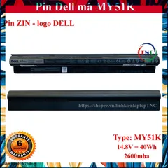 [Pin zin] Pin Laptop Dell M5Y1K 40Wh thay cho Dell 3558 3567 5559 3451 3458 3551 3552 3451 3452 3468 3467 5558 5100 PHỤ