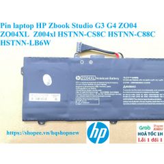 Pin Laptop HP Zbook Studio G3 G4 ZO04 ZO04XL HSTNN-CS8C HSTNN-C88C Chính Hãng - Bảo Hành 100% - Phụ Kiện Laptop Đen 64w