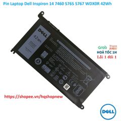 Pin Laptop Dell Inspiron 14 7460 5765 5767 WDX0R 42Wh - Phụ Kiện Chính Hãng Đen, Bảo Hành Mới 100%