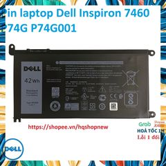 Pin Laptop Chính Hãng Dell Inspiron 7460 - Số Model P74G, P74G001, 42W, Đen - Phụ Kiện Laptop Mới 100%