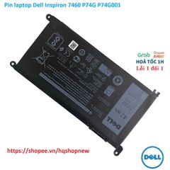 Pin Laptop Chính Hãng Dell Inspiron 7460 - Số Model P74G, P74G001, 42W, Đen - Phụ Kiện Laptop Mới 100%