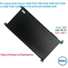 Pin Laptop Dell Inspiron WDX0R 42W Chính Hãng cho Model 5468, 7570, 7560, 5578, 7368 - Sạc Duy Trì Hiệu Suất Cao