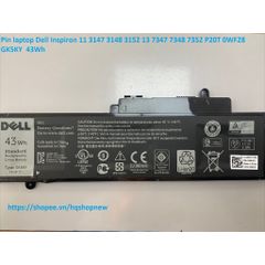 Pin Laptop Dell Inspiron 11 3147 3148 3152 13 7347 7348 7352 - Pin Zin 43Wh Chính Hãng, Bảo Hành Khách Hàng Tin Cậy