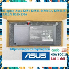 Pin Laptop Asus K551 K551L K551LA K551LB K551LN B31N1336 - Pin 6 Cell Chính Hãng, Mới 100% với Bảo Hành Đổi Mới