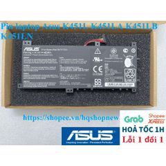 Pin Laptop Asus K451L K451LA K451LB K451LN Chính Hãng 100% - Pin B41N1304 46W Mới, Đen, Bảo Hành Đổi Mới 100%