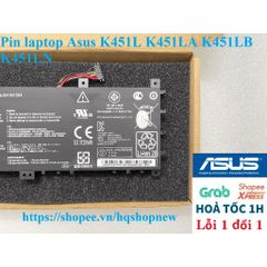 Pin Laptop Asus K451L K451LA K451LB K451LN Chính Hãng 100% - Pin B41N1304 46W Mới, Đen, Bảo Hành Đổi Mới 100%