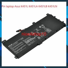 Pin Laptop Asus K451L K451LA K451LB K451LN Chính Hãng 100% - Pin B41N1304 46W Mới, Đen, Bảo Hành Đổi Mới 100%