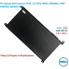 Pin Laptop Chính Hãng Dell Inspiron 5378, 13-5378, P69G, P69G001, P58F, P58F001 WDX0R 42W - Phụ Kiện Laptop Đen 100% mới