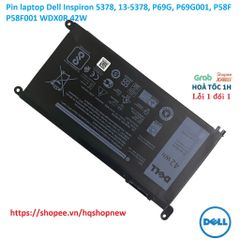 Pin Laptop Chính Hãng Dell Inspiron 5378, 13-5378, P69G, P69G001, P58F, P58F001 WDX0R 42W - Phụ Kiện Laptop Đen 100% mới