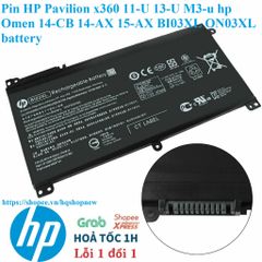 Pin Laptop HP Pavilion x360 11-U 13-U M3-u Omen 14-CB 14-AX 15-AX BI03XL ON03XL - Pin Li-ion 3 Cell Chính Hãng, Bảo Hành 6 Tháng