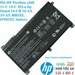 Pin Laptop HP Pavilion x360 11-U 13-U M3-u Omen 14-CB 14-AX 15-AX BI03XL ON03XL - Pin Li-ion 3 Cell Chính Hãng, Bảo Hành 6 Tháng