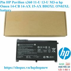 Pin Laptop HP Pavilion x360 11-U 13-U M3-u Omen 14-CB 14-AX 15-AX BI03XL ON03XL - Pin Li-ion 3 Cell Chính Hãng, Bảo Hành 6 Tháng