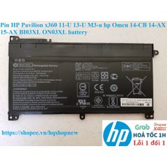 Pin Laptop HP Pavilion x360 11-U 13-U M3-u Omen 14-CB 14-AX 15-AX BI03XL ON03XL - Pin Li-ion 3 Cell Chính Hãng, Bảo Hành 6 Tháng