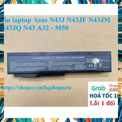 Pin Laptop Asus N43J N43JF N43JM N43JQ N43 A32 - M50, 6 Cell Đen, Pin Chính Hãng, Bảo Hành 100% - Phụ Kiện Laptop Chất Lượng Cao
