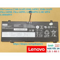 Pin Laptop Lenovo C340-14API S540-14IWL Flex-14IML L18M4PF4 50Wh Đen - Phụ Kiện Chất Lượng Cao, Bảo Hành 100%