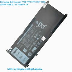 Pin Laptop Dell Inspiron 7778 7779 7773 7577 7353 33YDH 7588 - Pin Chính Hãng Đen 56 Wh - Phụ Kiện Laptop Uy Tín