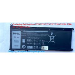 Pin Laptop Dell Inspiron 7778 7779 7773 7577 7353 33YDH 7588 - Pin Chính Hãng Đen 56 Wh - Phụ Kiện Laptop Uy Tín