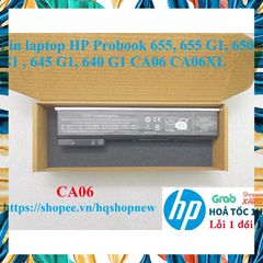 Pin Laptop HP Probook 655 G1, 650 G1, 645 G1, 640 G1 CA06 CA06XL - Pin Chính Hãng Đen 6 Cell, Bảo Hành 100%