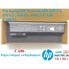 Pin Laptop HP Probook 655 G1, 650 G1, 645 G1, 640 G1 CA06 CA06XL - Pin Chính Hãng Đen 6 Cell, Bảo Hành 100%