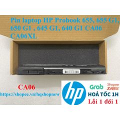 Pin Laptop HP Probook 655 G1, 650 G1, 645 G1, 640 G1 CA06 CA06XL - Pin Chính Hãng Đen 6 Cell, Bảo Hành 100%