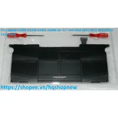 Pin Laptop MacBook Air 11 inch A1495 A1370 A1465 A1406 - Phụ Kiện Chính Hãng, Bảo Hành 100% Trong 1 Năm