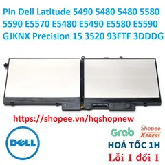 Pin Dell Latitude 5490 5480 5480 5580 5590 E5570 E5480 E5490 E5580 E5590 GJKNX Precision 15 3520 93FTF 3DDDG PHỤ KIỆN LA