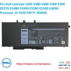 Pin Dell Latitude 5490 5480 5480 5580 5590 E5570 E5480 E5490 E5580 E5590 GJKNX Precision 15 3520 93FTF 3DDDG PHỤ KIỆN LA