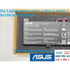 Pin Laptop ASUS V451L V451LA S451LA B41BK4G B41N1304 - Phụ Kiện Chính Hãng, Đen, 46W, Bảo Hành Mới 100%