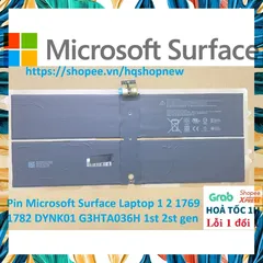 Pin Laptop Surface Microsoft 1st 2nd Gen - DYNK01 G3HTA036H - Pin Li-ion mới 100%, Bảo hành đổi mới, Tương thích Laptop 1769 1782