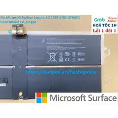 Pin Laptop Surface Microsoft 1st 2nd Gen - DYNK01 G3HTA036H - Pin Li-ion mới 100%, Bảo hành đổi mới, Tương thích Laptop 1769 1782