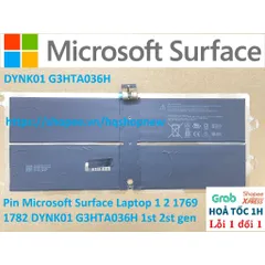 Pin Laptop Surface Microsoft 1st 2nd Gen - DYNK01 G3HTA036H - Pin Li-ion mới 100%, Bảo hành đổi mới, Tương thích Laptop 1769 1782