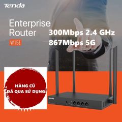 Bộ Phát Wifi Tenda W15e AC1200Mbps - Router 4 Râu Hàng Cũ, Băng Tần Kép 2.4G/5G, Vỏ Sắt, Tín Hiệu Mạnh Mẽ, Phù Hợp Văn Phòng Nhỏ