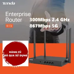 Router Wifi 4 Râu TENDA W15e Hàng Cũ - Tốc Độ 1200Mbps Băng Tần Kép 2.4G & 5G - Thiết Bị Mạng Wi-Fi Mạnh Mẽ, Đáng Tin Cậy