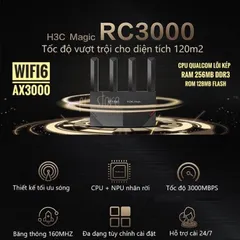 Router Wifi6 H3C Magic RC3000 AX3000 Mbps - Bộ Phát MESH 2 Băng Tần - Thiết bị Nhập Khẩu Chất lượng, Tốc độ Cao, Bảo Hành 3 Tháng
